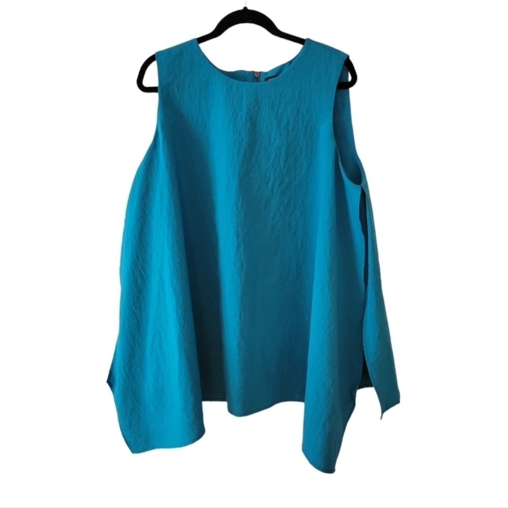 Lane Bryant Teal Sleeveless Swing Top Size 18